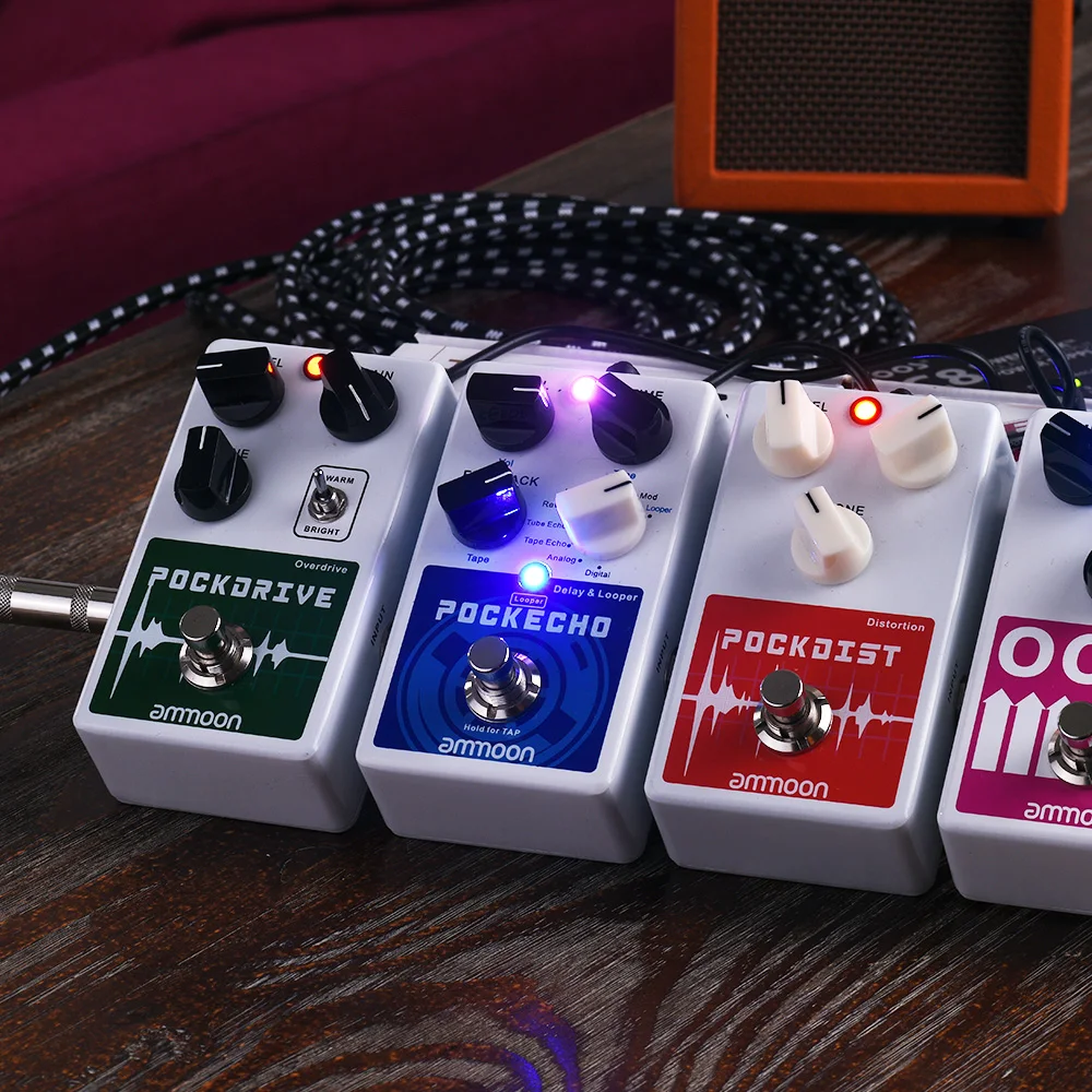 Новое поступление педаль для гитары ammoon создания эффектов фотография Overdrive Looper
