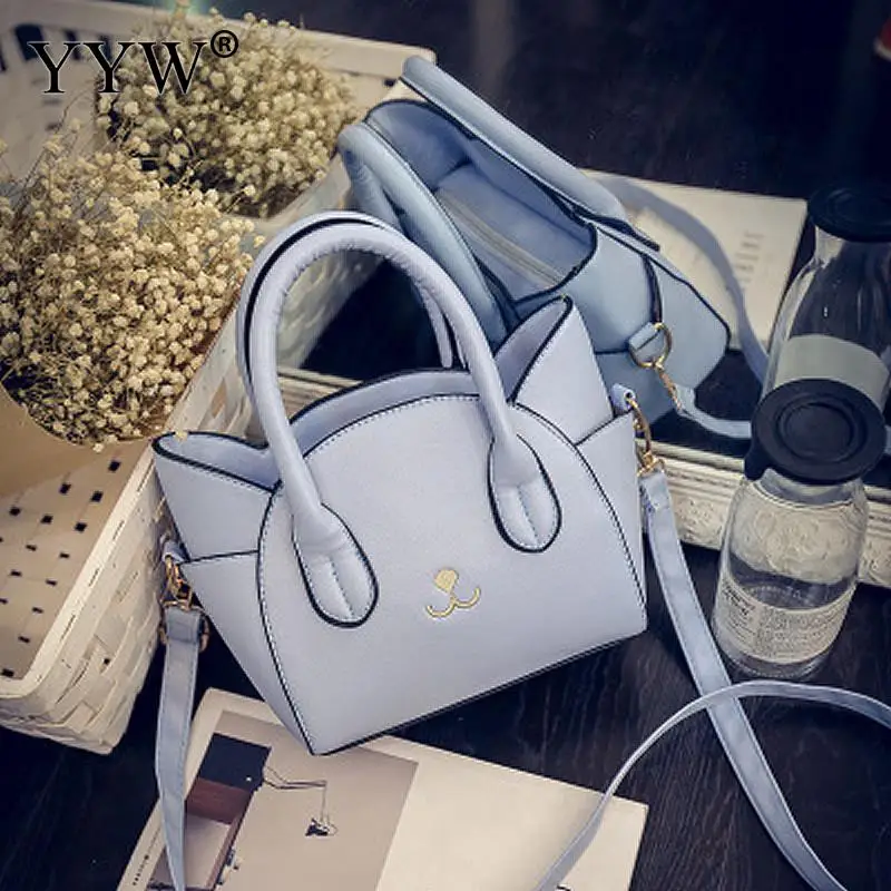 light blue Серебряная Сумка-ракушка, сумка для женщин, брендовая роскошная женская сумка из искусственной кожи, повседневные сумки с короткими ручками, женская сумка через плечо - Цвет: light blue