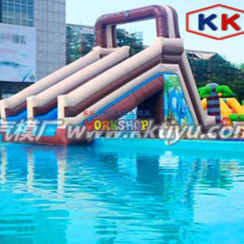 Commercial Inflatable WaterPark With Slide Inflatable Resort