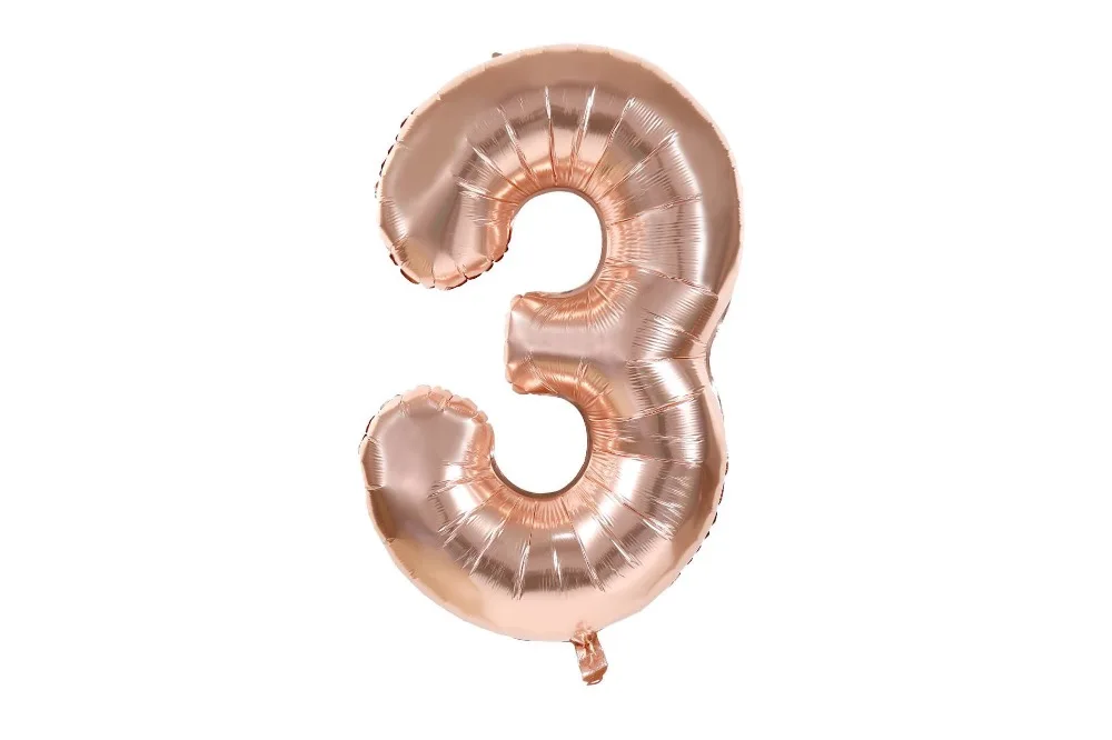 20 дюймов розово-золотые шары из фольги в виде цифр Baby Shower Большие Гелиевые Шары с