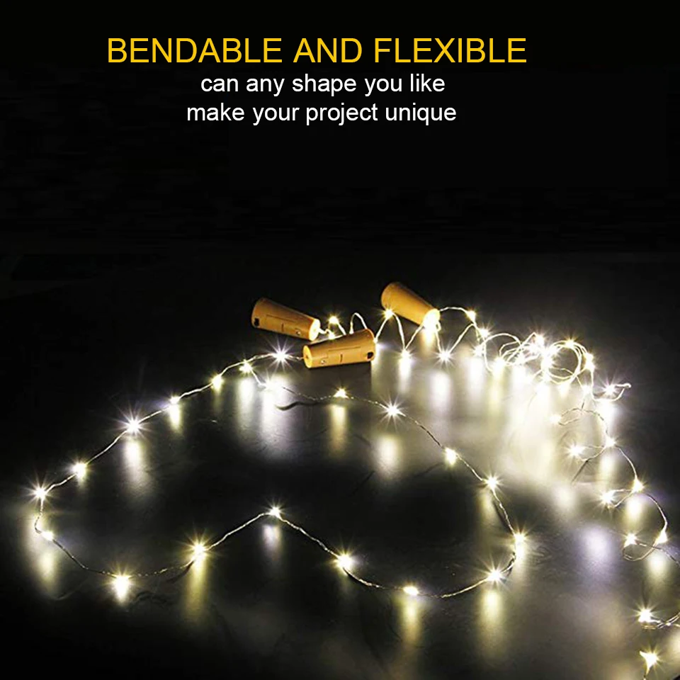 Светильники в форме винных бутылок пробковая гирлянда на батарейках