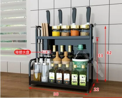 2 Layer L30cm 2 слоя 3 слоя из нержавеющей стали кухонная сушилка над раковиной бытовой держатель для хранения сушилка для посуды Полка Органайзер - Цвет: 2 Layer L30cm