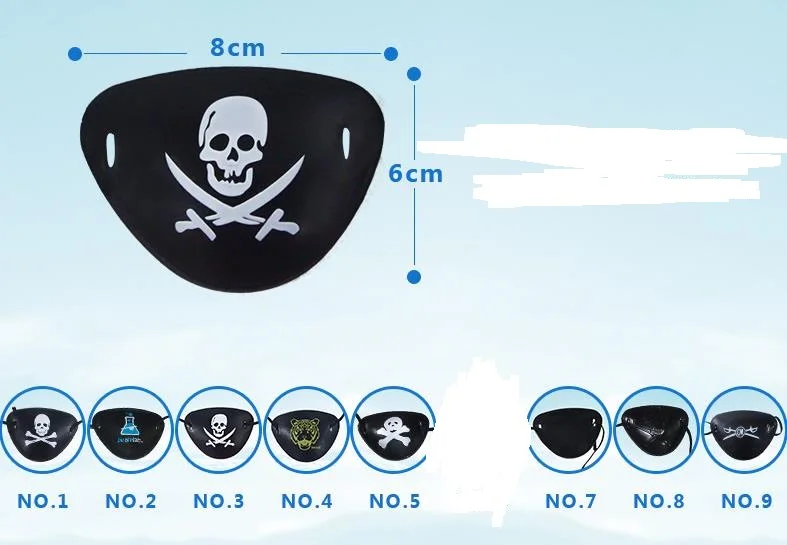 Патчи пиратские глаза для Хэллоуина рождественской вечеринки черная