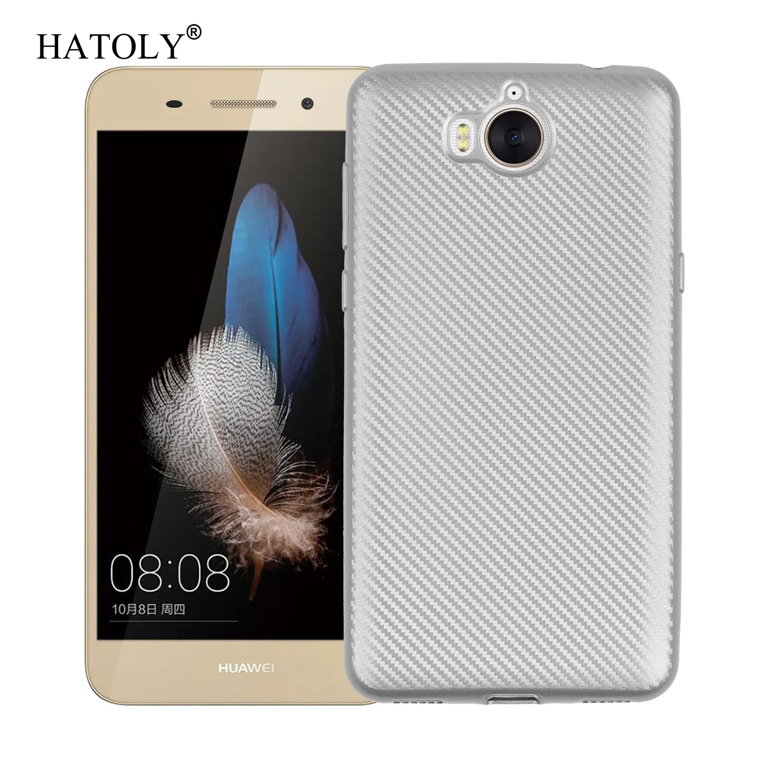 Для Huawei Y5 2017 чехол силиконовый мягкий ТПУ задняя крышка прочный защитный для