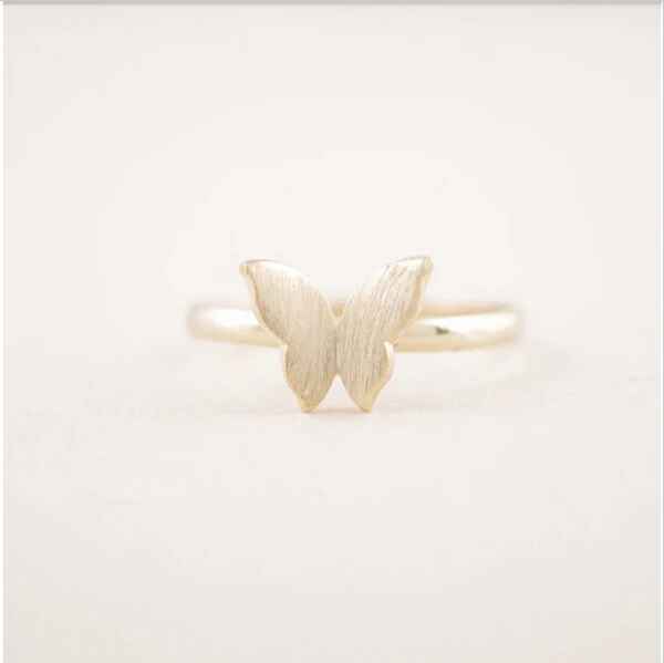 Модное обшитое розовое кольцо простое с бабочкой для женщин | Украшения и