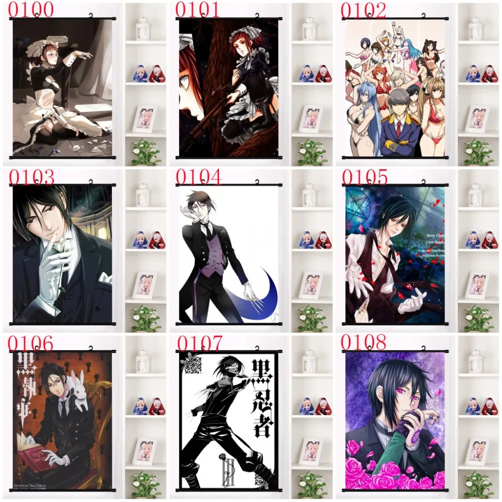 Аниме Черный дворецкий kuroshitsuji Ciel Phantomhive настенный свиток Фреска плакат Настенные подвесные плакаты Otaku коллекция домашнего декора