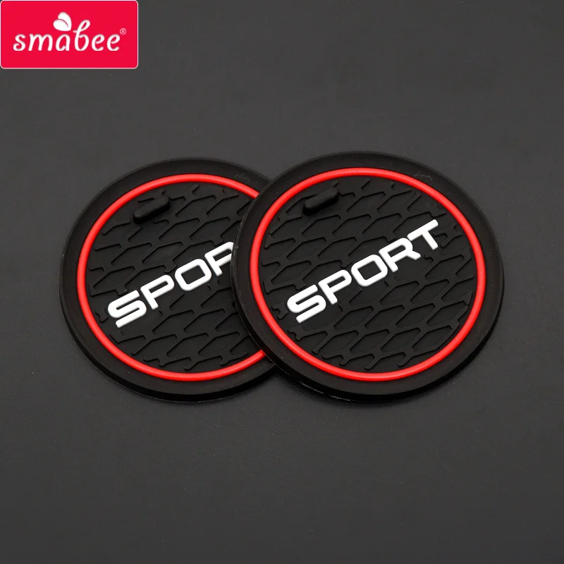 

smabee Gate slot mats For Ford Mustang 2015-2017 SPORT 7pcs Interior Door Pad/Cup Dust mats Water Coaster Non-slip