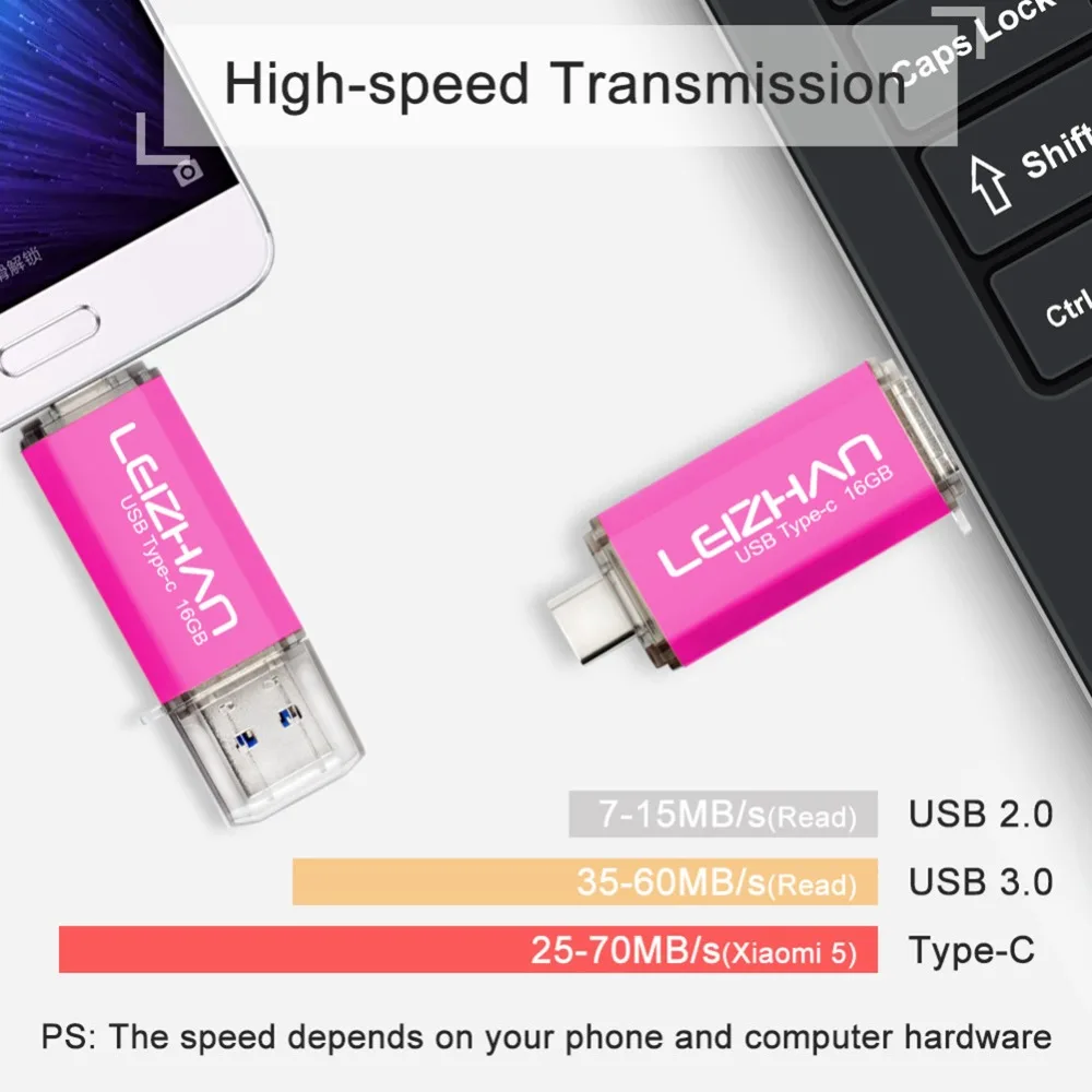 LEIZHAN тип c USB флэш накопитель C Рамочка для фотографии huawei P20 P30 samsung Galaxy S10 S9 Note 9 S8