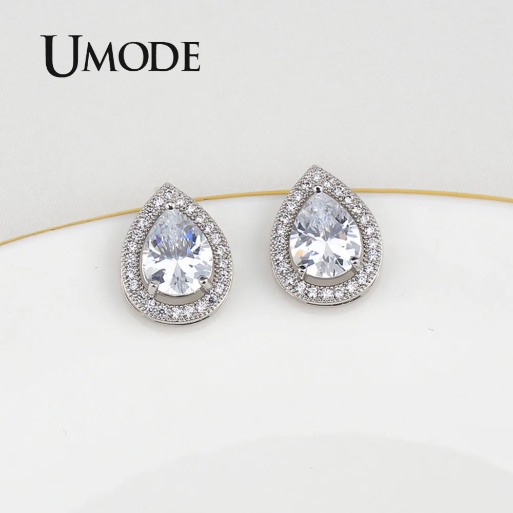 Женские серьги гвоздики с фианитами цвета белого золота|Серьги-гвоздики| |