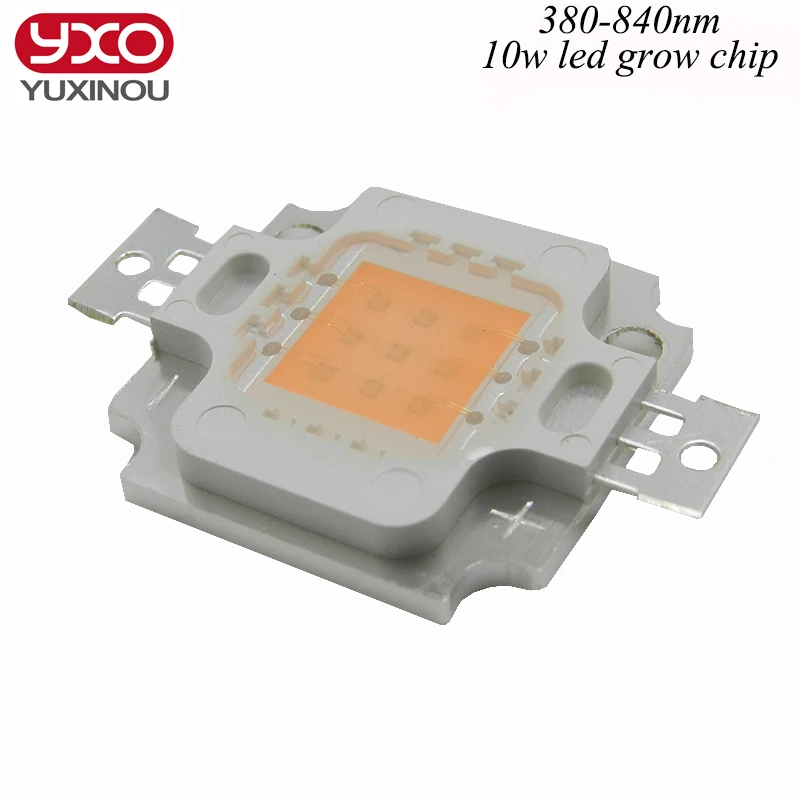 1 шт. Высокая мощность 10 Вт полный спектр 380~ 840nm SMD светодиодный чип для выращивания EPIS светодиодный S светильник 10 Вт Светодиодный драйвер для выращивания растений