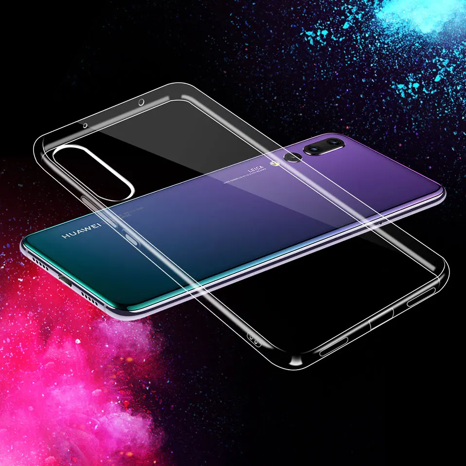 Ультратонкий чехол из ТПУ для телефона HUAWEI P20 LITE для P9 Lite, с защитой от ударов, прозрачные силиконовые крышки.