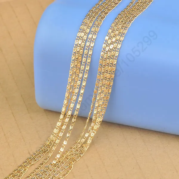 

Free Fast Shipping 5PCS Lot 20" Yellow Gold Filled Jewelry Findings Flat S Link Necklaces Chain For Pendant Stamp