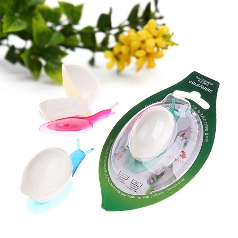 Creative Snail Suction Cup Toothbrush Holder Bathroom Accessories Sucker Wall Rack Stand | Дом и сад