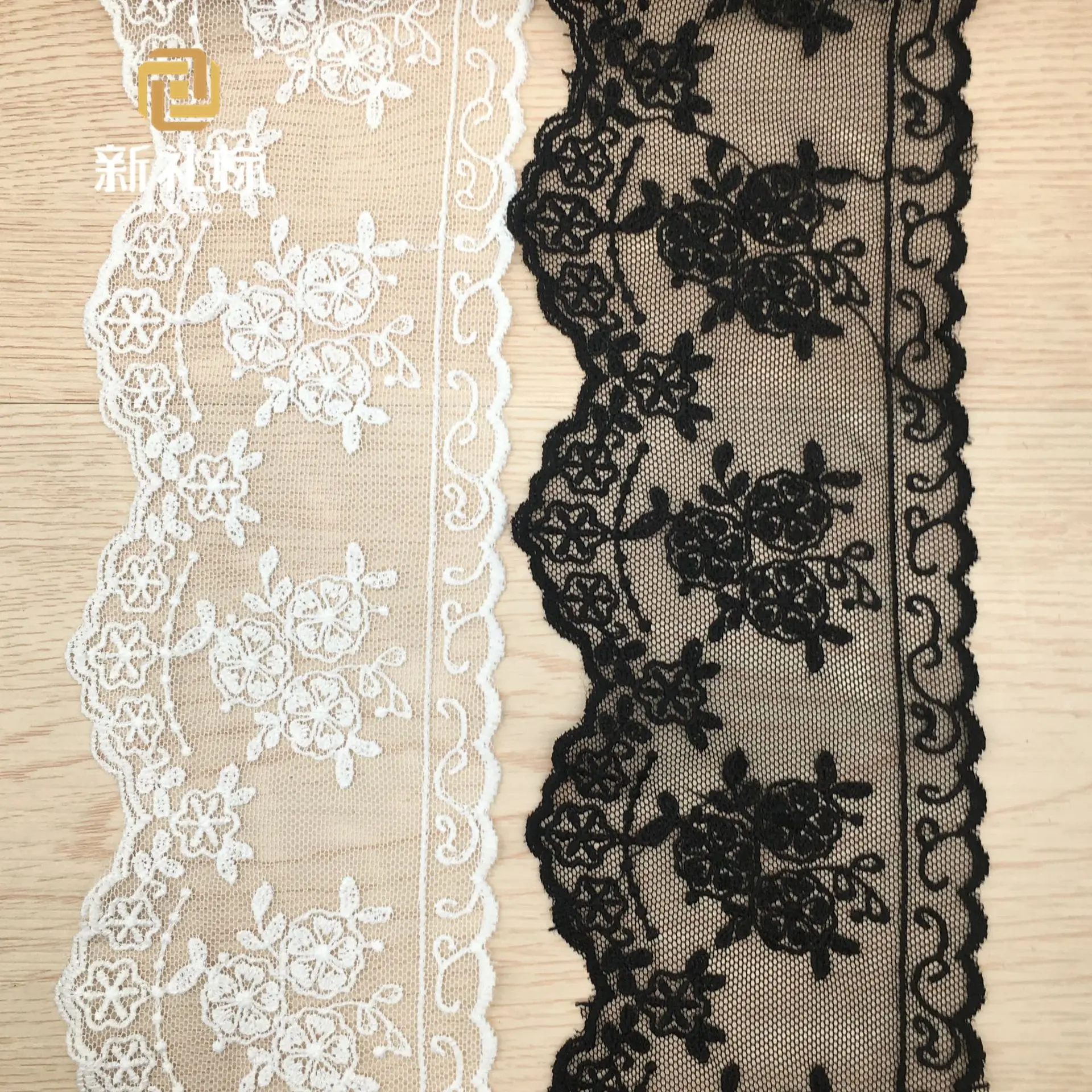 Milk silk embroidery bar code water-soluble lace embroidery