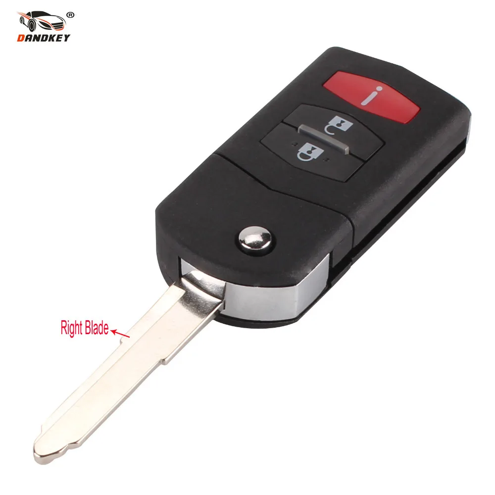 DANDKEY 3 2+ 1 кнопки для Mazda 3, 5, 6, CX5 CX7 CX9 RX8 Флип складной пульт дистанционного ключа автомобиля чехол Брелок Замена модифицированный ключ