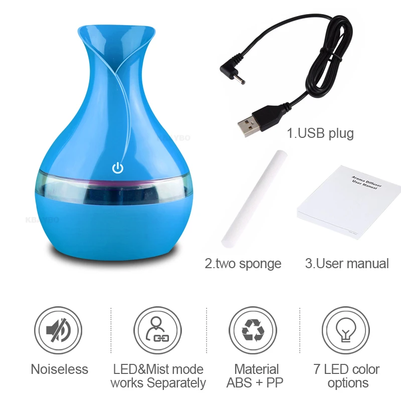 EJOAI Новый 300 мл USB мини ультразвуковой увлажнитель воздуха для сна хорошая