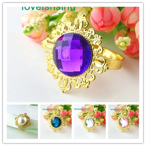 

21 Цвет Upick-12 шт./лот Позолоченные Кольца для салфеток, Свадебные вечерние свадебные украшения, свадебные принадлежности