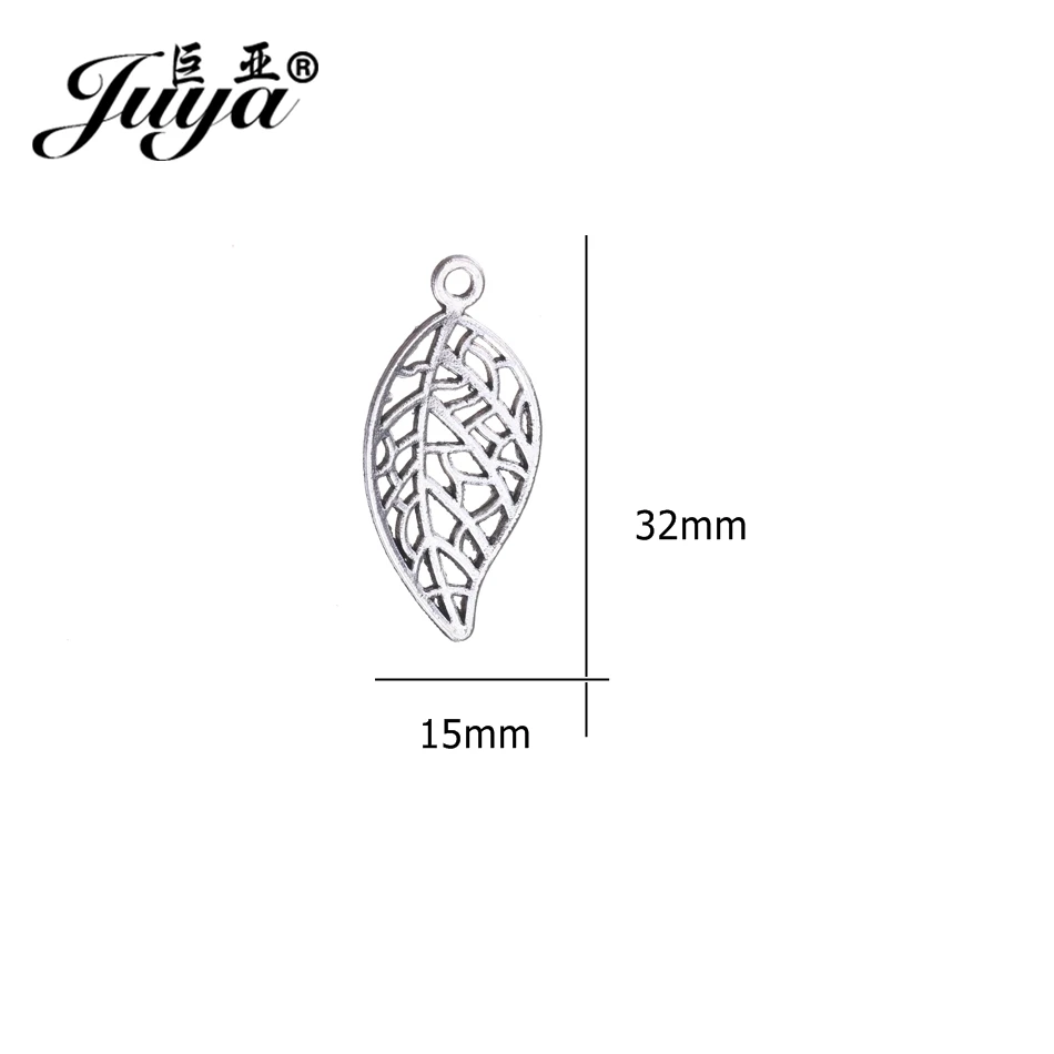 JUYA Ancient Fashion Necklace Jewelry Making Finding 32x15mm 20pcs Filigree Leaves Shape Pendant for Women AO0485 | Украшения и