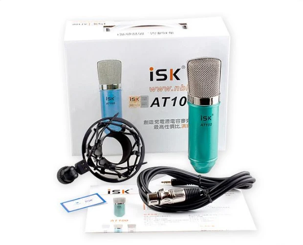 Конденсаторный кардиоидный микрофон ISK AT100 Студийный для компьютера с