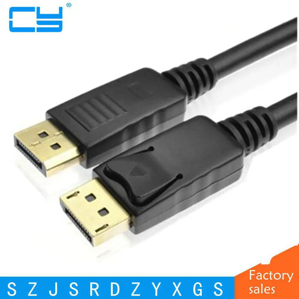 Высококачественный порт дисплея с защелкой 1 8 м 3 DP 2 кабель папа для порта DELL HP