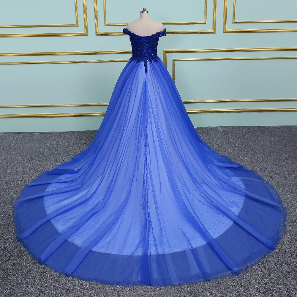 Женское вечернее платье vinca синее для выпускного вечера с кружевной аппликацией