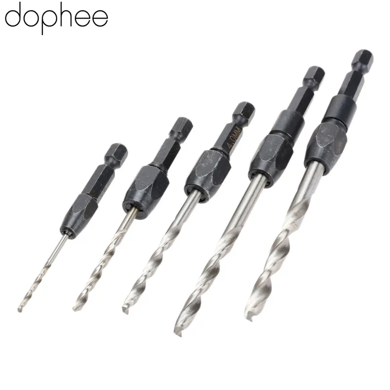 Dophee 5 шт. Набор сменных спиральных Сверл С шестигранным хвостовиком