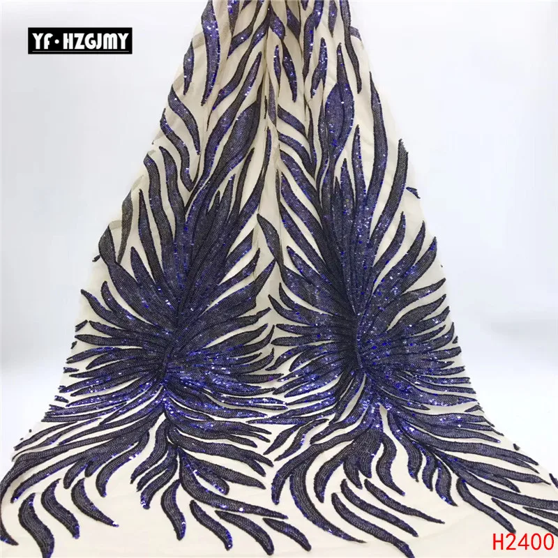 

YF HZGJMY Tulle Lace Fabric High Quality Gold Embroidery Indian Net Lace Glitter Wedding Dress Sequin African Lace Fabric A2400