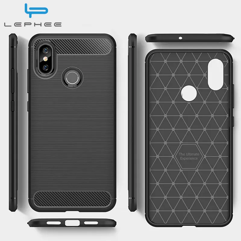LEPHEE для Xiaomi 8 SE Силикон углеродного волокна ТПУ Мягкий матовый противоскольжения