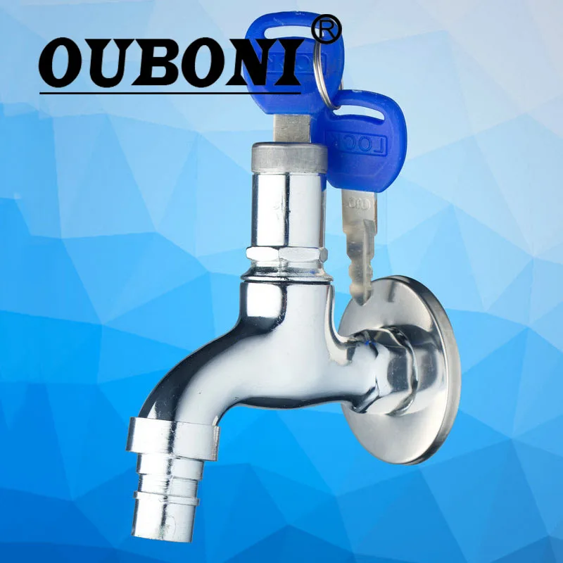 OUBONI e-pak с одной ручкой настенный латунный ХРОМ стиральная машина кран для мытья