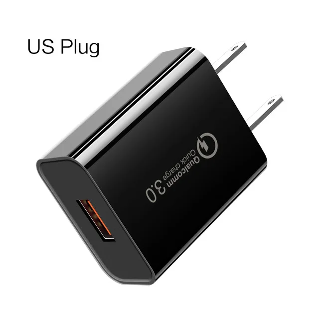 US Plug Быстрое зарядное устройство USB Plus для Xiaomi Mi9 One Plus Oneplus 6t 6 5t Umidigi S3 pro Note9 Carregador Portatil Quick Charge 3,0 - Тип штекера: US Plug