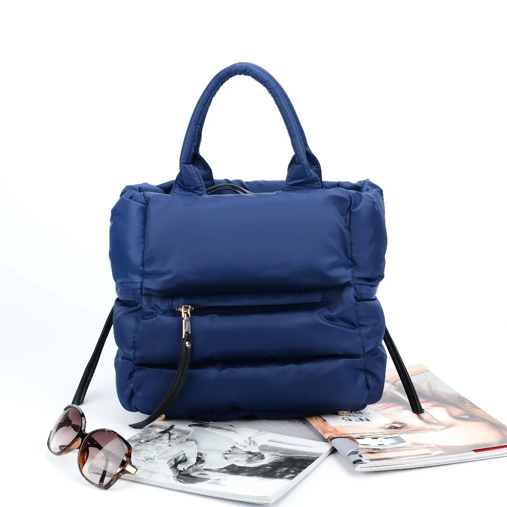 Осенне-зимняя теплая женская сумка-тоут с пуховым пером сумка на плечо Хлопковая