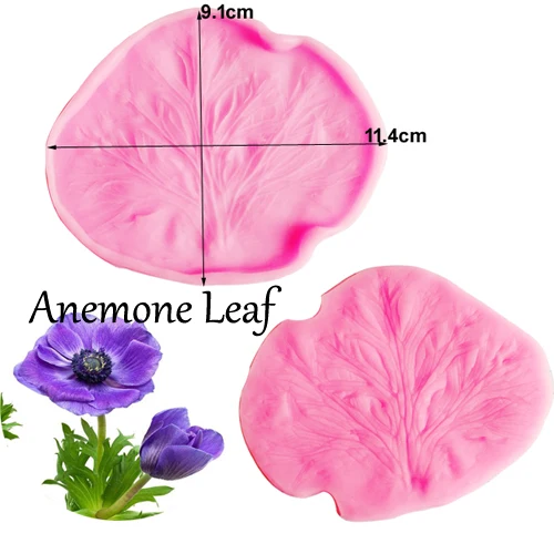 Anemone Leaf 29 стилей цветок лист лепесток и резак силиконовые формы помадка формы украшения торта инструменты Шоколадный Gumpaste, Sugarcraft плесень C336 - Цвет: Anemone Leaf