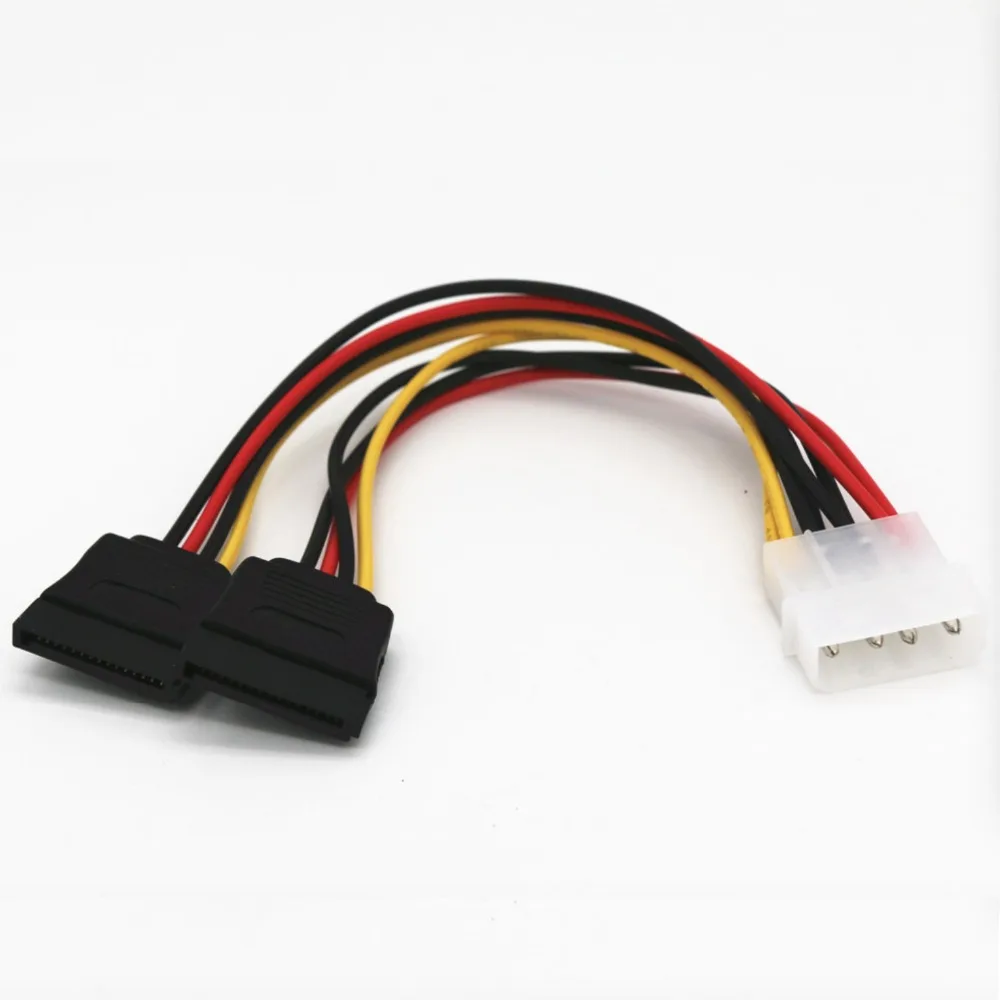 VKWIN Molex 4 контактный кабель SATA на 2 15 Y образный сплиттер питания для жесткого диска