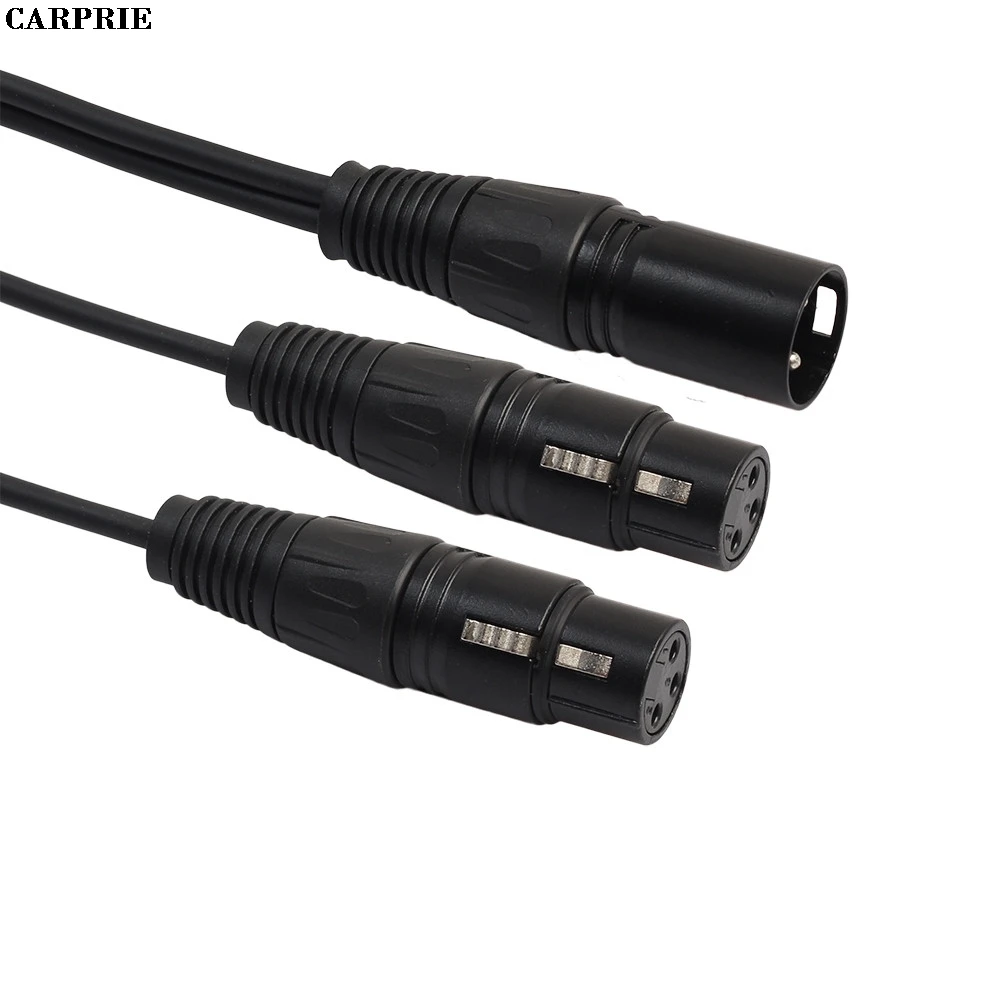 CARPRIE 3-контактный XLR штекер на двойной 2 гнездовой разъем Y сплиттер микрофон DJ