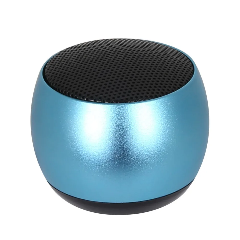 blue Ультра портативный Bluetooth динамик перезаряжаемый Мини Bluetooth динамик TWS открытый металлический беспроводной динамик 3D стерео звуковая коробка микрофон - Цвет: blue