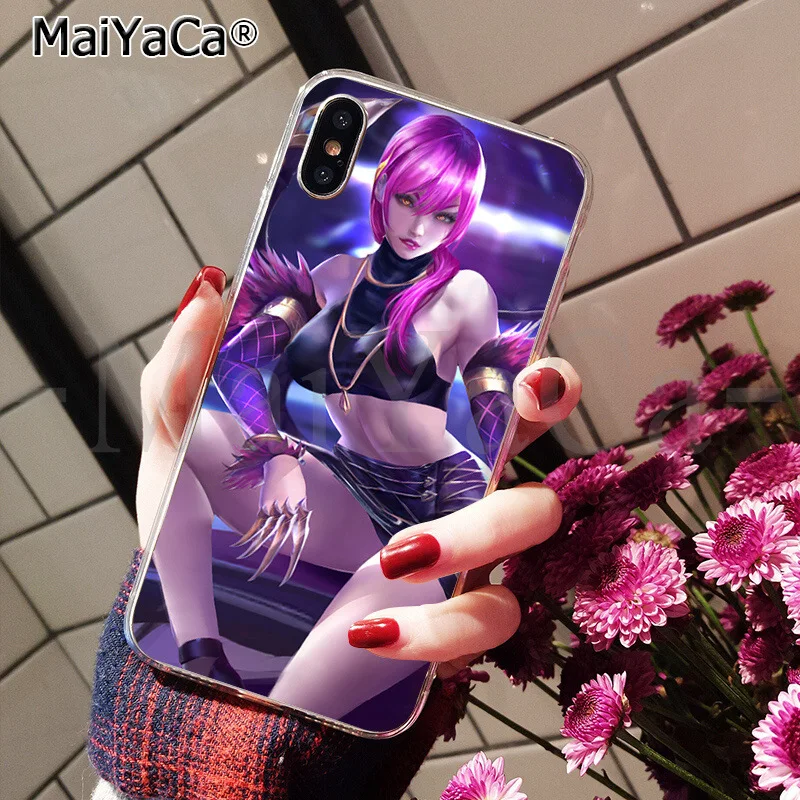 MaiYaCa kda league of legends ТПУ мягкий силиконовый прозрачный чехол для телефона для iPhone 8 7 6 6S Plus 5 5S SE XR X XS MAX Coque Shell
