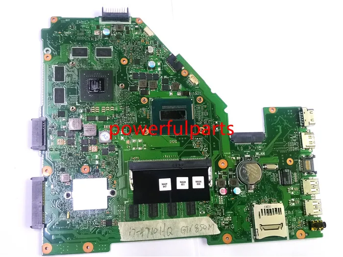 100% рабочая и новая материнская плата для ноутбука asus X550JK X550JD rev.2.0 i7 4710HQ 850M 4G