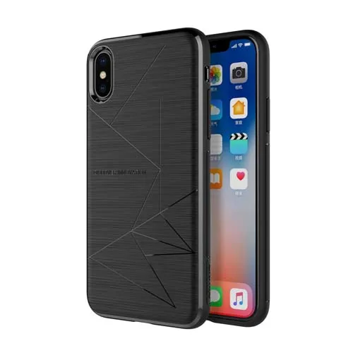 NILLKIN Magic чехол для IPhone X Xs 5," ТПУ противоударный чехол для IPhone Xs X Чехол подходит для Автомобильный магнитный держатель Беспроводное зарядное устройство - Цвет: Черный
