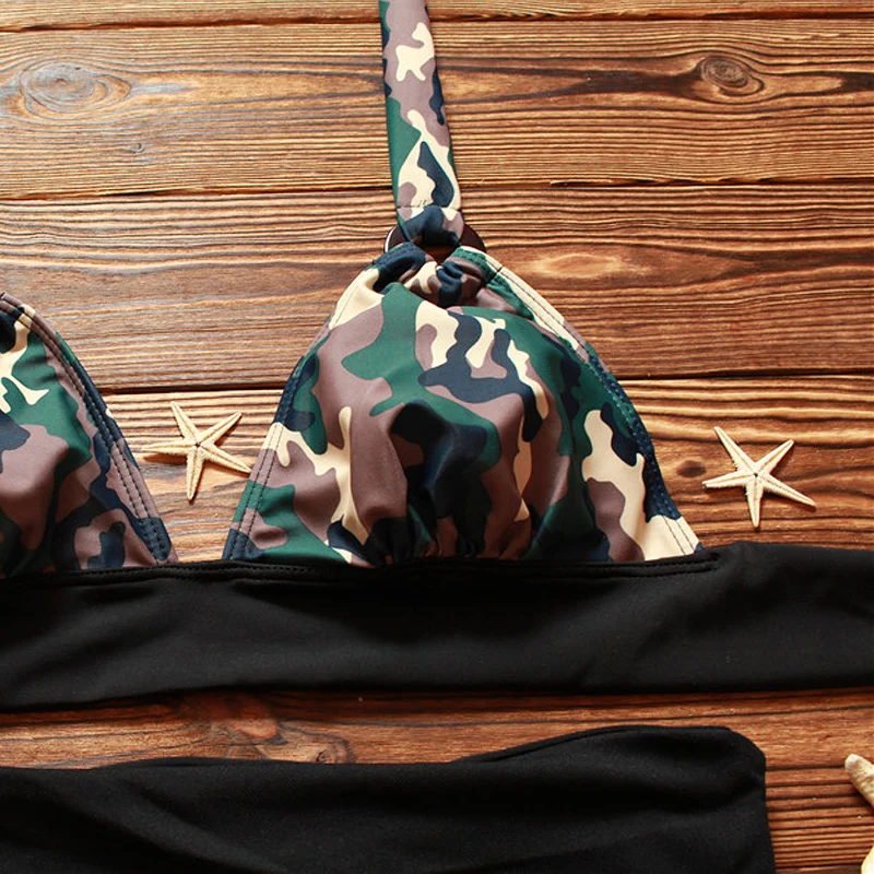 2017 Новый Камуфляжный бикини женский купальный костюм сексуальный купальник