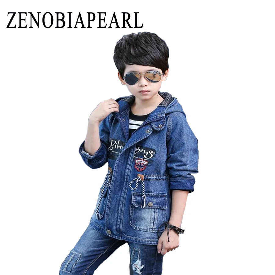 ZENOBIAPEARL Новый 2020 зимние куртки для мальчиков Верхняя одежда детей Толстовки с