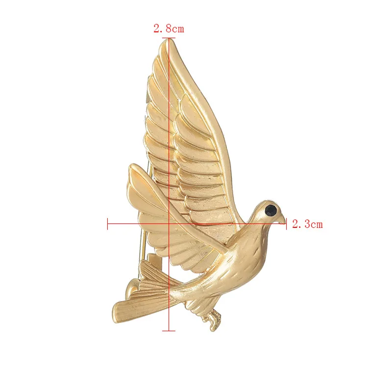 Женские металлические броши в виде голубя мира золотой и серебряный цвет корсаж