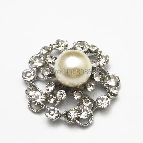 3 см DIY брошь родия с плоским основанием для свадебной пригласительной открытки