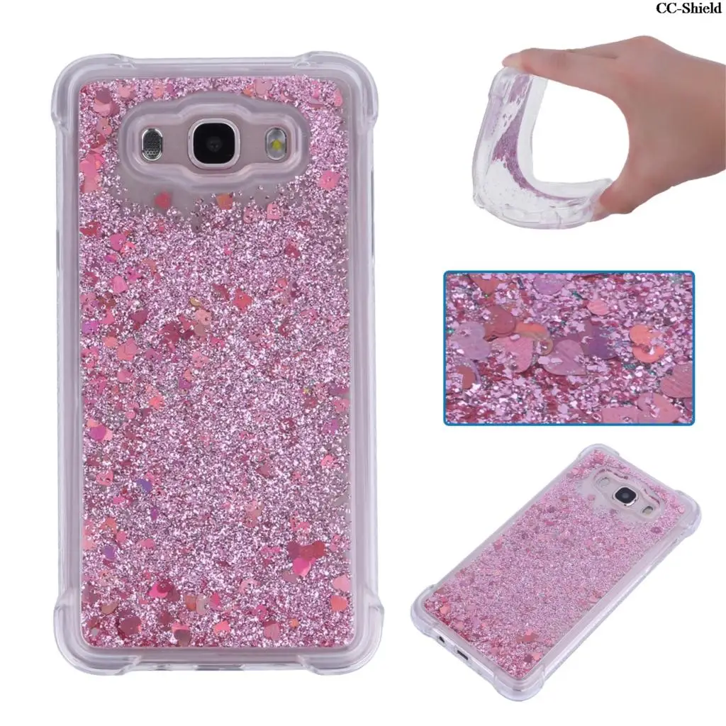 TPU Case for Samsung Galaxy J7 2016 J710FN SM-J710FN J710FN/DS SM-J710FN/DS Dynamic Flow Liquid Flash Crystal Clear Back Cover |