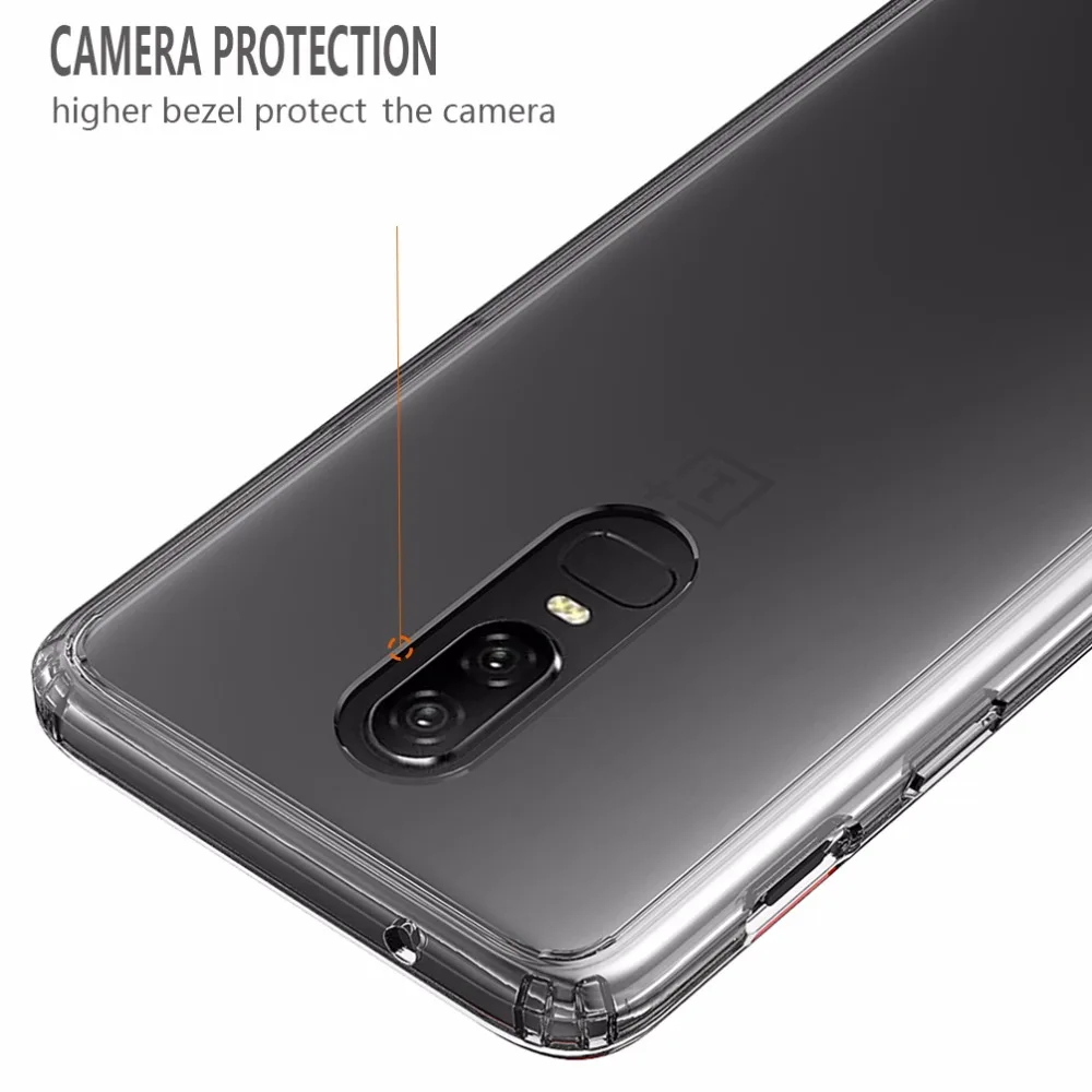 Ударопрочный чехол для OnePlus 6 7 Pro 7T 6t 5T Кристально Прозрачная Жесткая задняя
