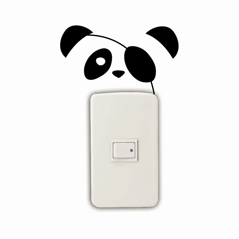 Panda-6 Creative Pirate Panda Switch Sticker Cartoon Animal Vinyl Wall for Kids Room Home Wallpaper | Обустройство дома