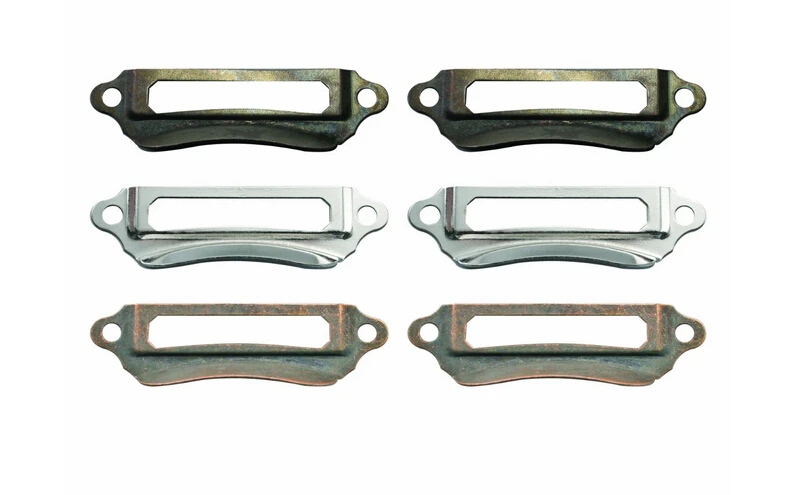 Металлические ручки с рамочкой для ярлыка застежками от Tim Holtz Idea ology 6 в упаковке 1