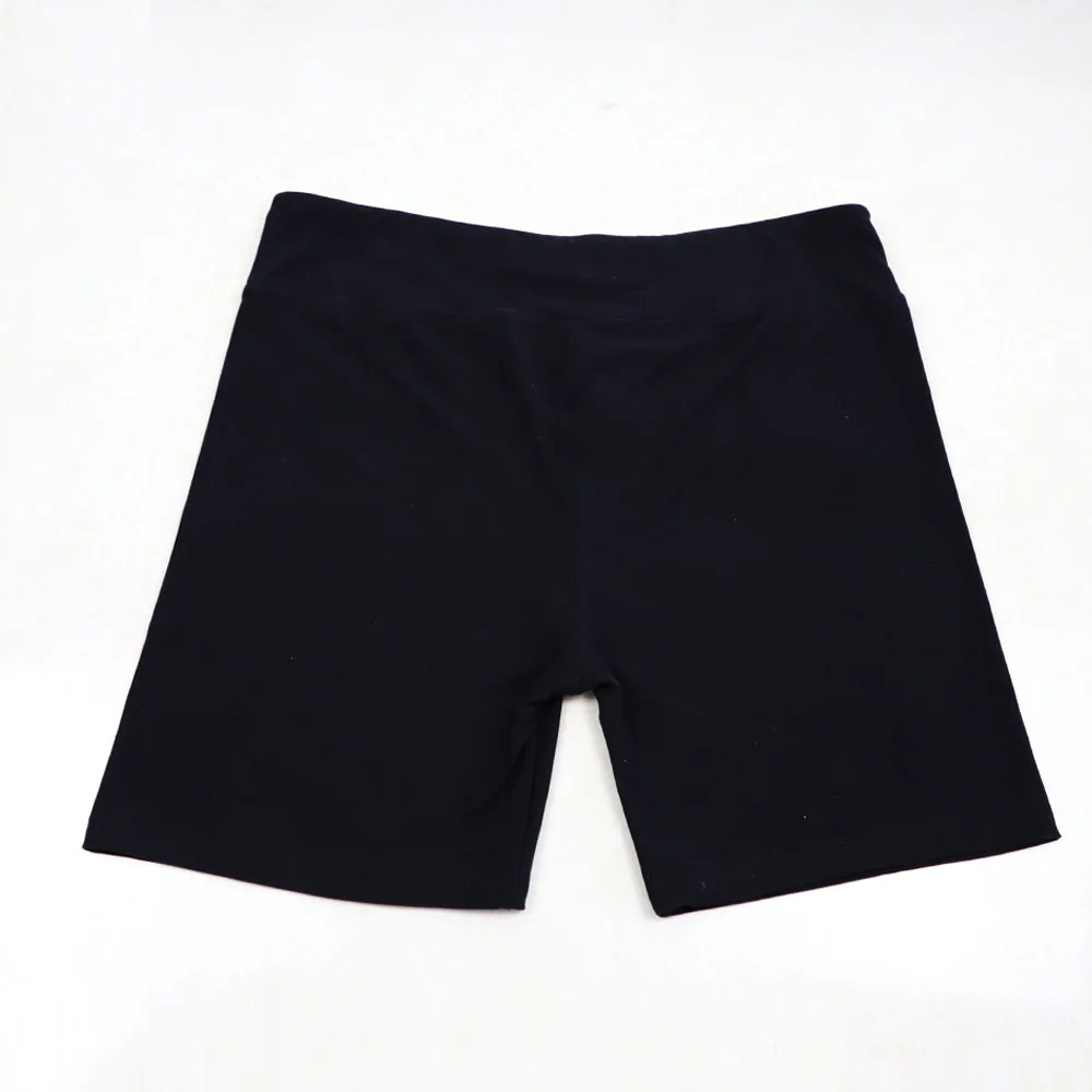 LETSFIND новые женские короткие леггинсы с завышенной талией однотонные черные