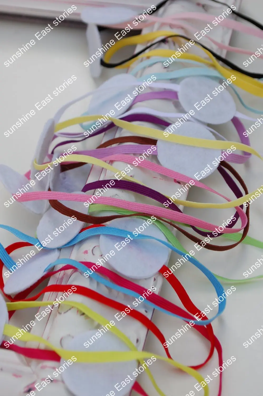 

Skinny Elastic Headbands with Felt Circle for Girl Adult 1000pcs/lot