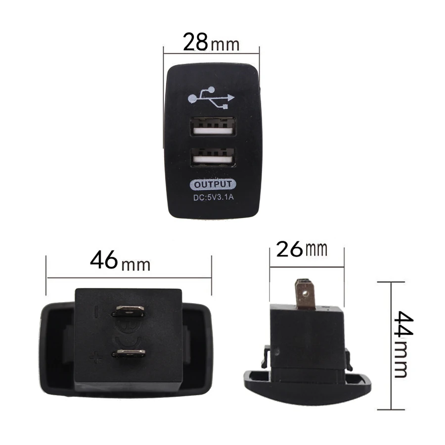 Gfoloza Автомобильный адаптер питания зарядное устройство 5 В 3.1A двойной USB разъем