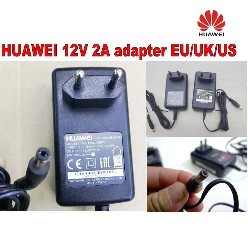 Адаптер переменного тока для HUAWEI 12V2A EU/UK/US шнур питания настенный зарядный